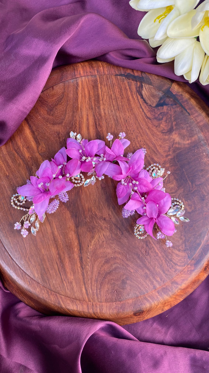 Handcrafted Hair Accessory Flower - Design 107