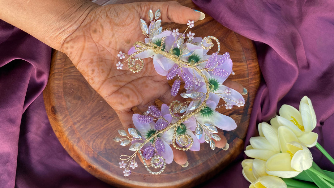 Handcrafted Hair Accessory Flower - Design 108