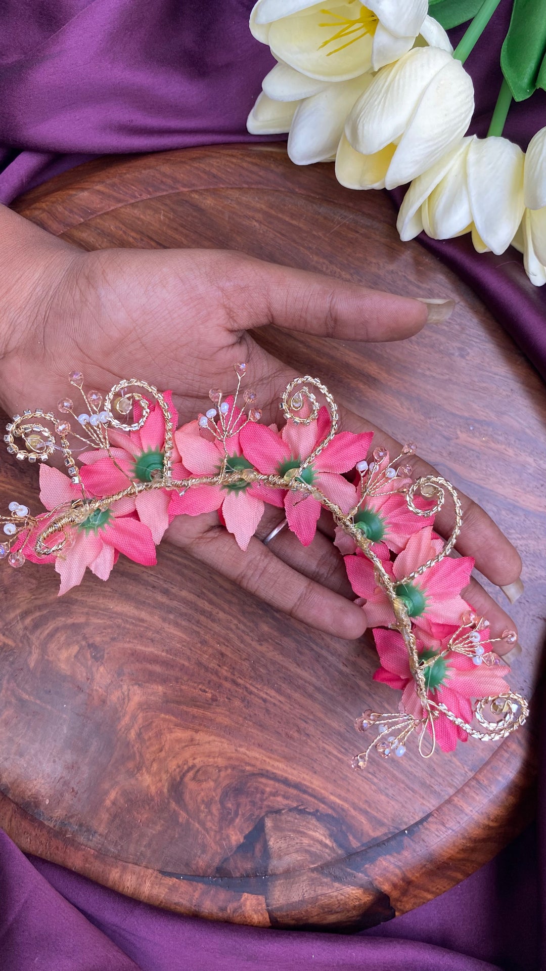 Handcrafted Hair Accessory Flower - Design 125