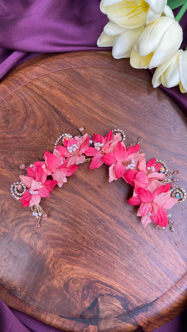 Handcrafted Hair Accessory Flower - Design 125