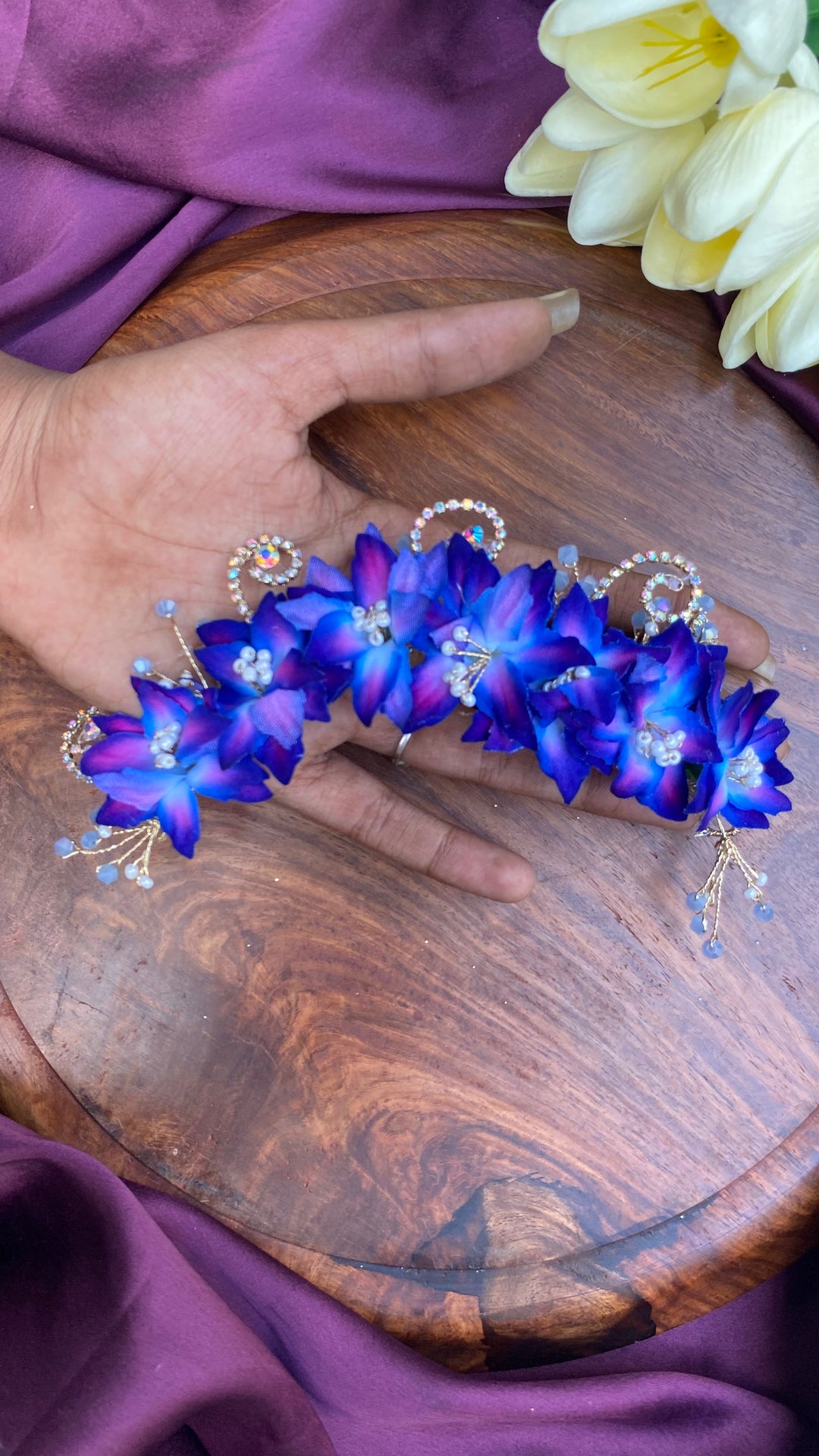 Handcrafted Hair Accessory Flower - Design 126
