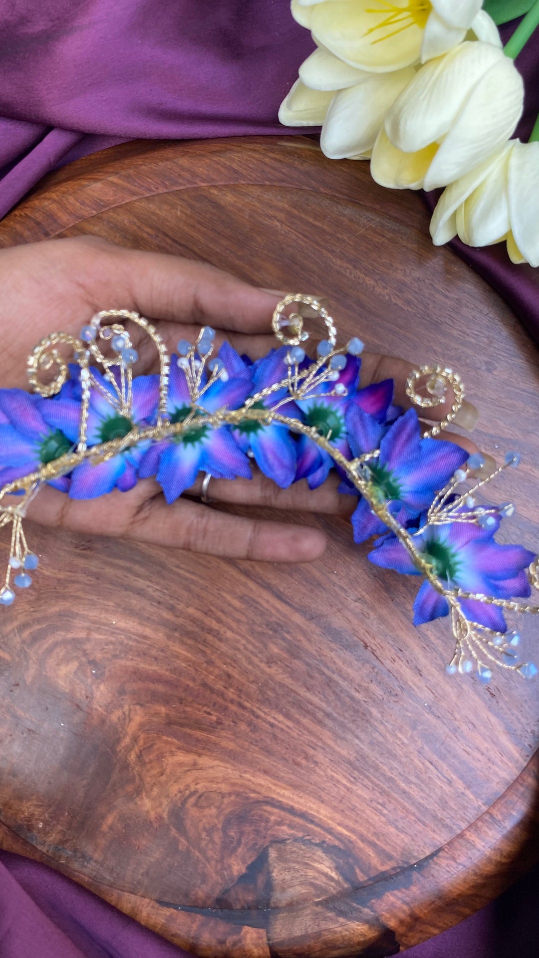 Handcrafted Hair Accessory Flower - Design 126