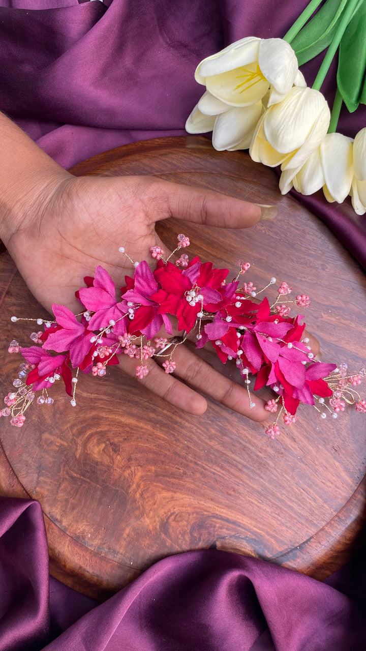 Handcrafted Hair Accessory Flower - Design 127