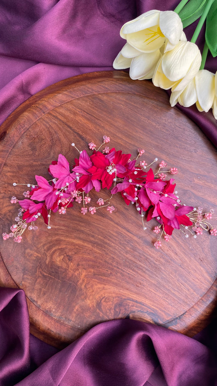 Handcrafted Hair Accessory Flower - Design 127