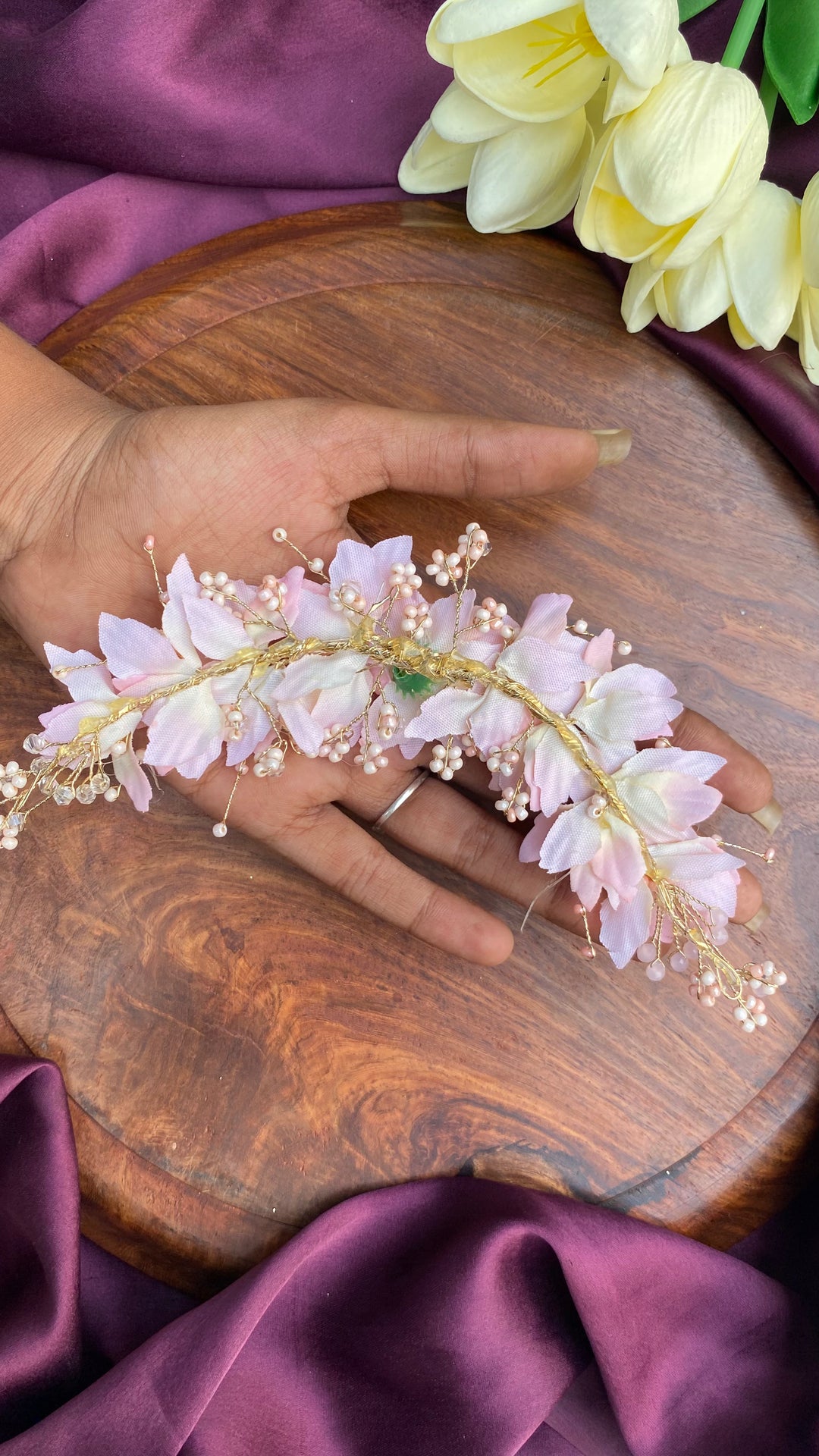 Handcrafted Hair Accessory Flower - Design 129