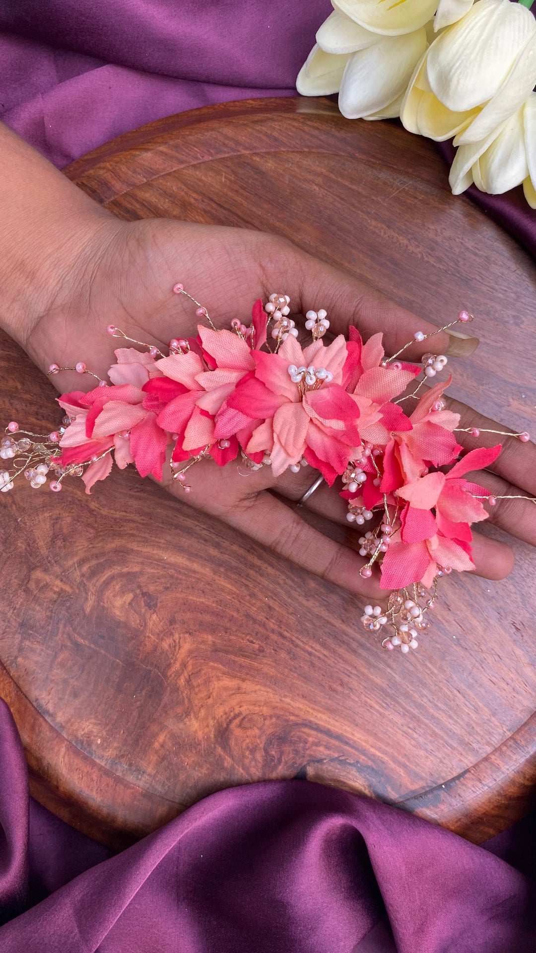 Handcrafted Hair Accessory Flower - Design 130