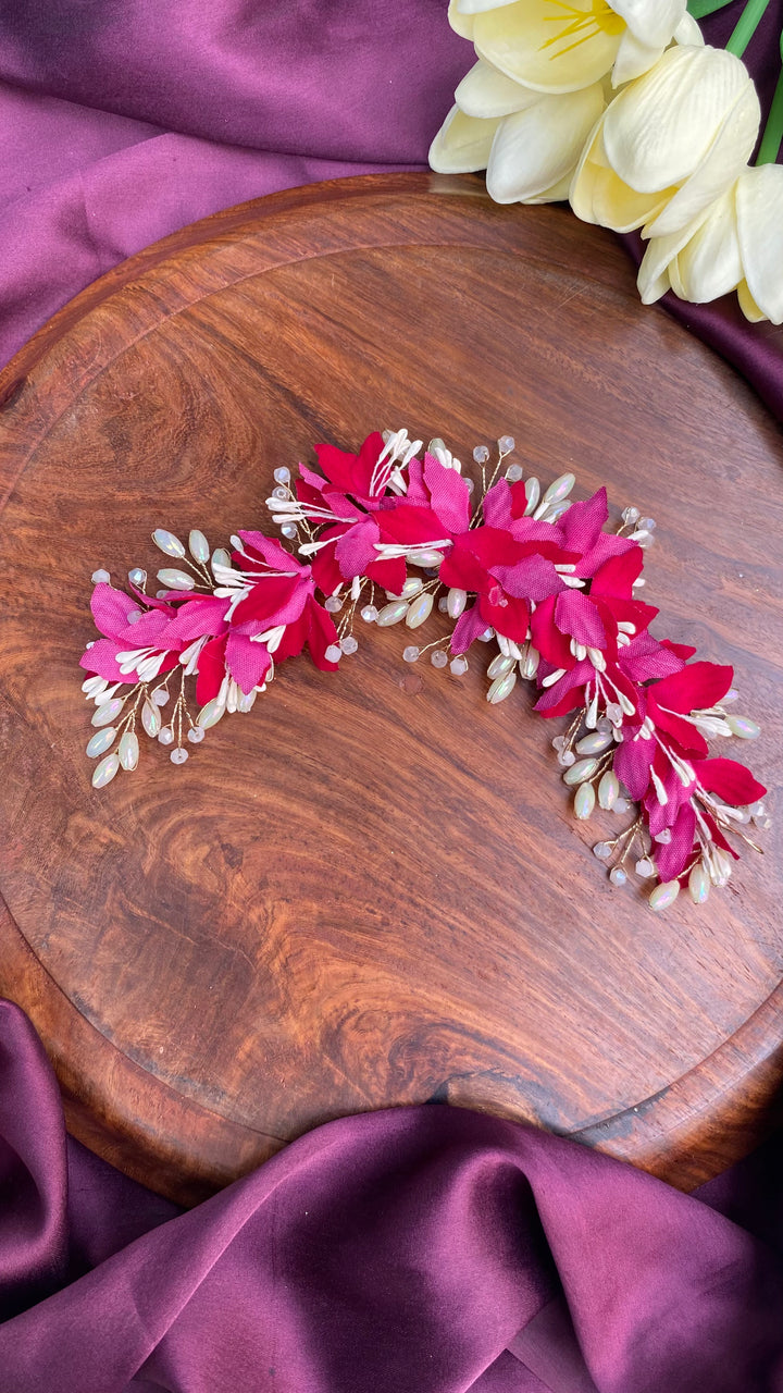 Handcrafted Hair Accessory Flower - Design 133