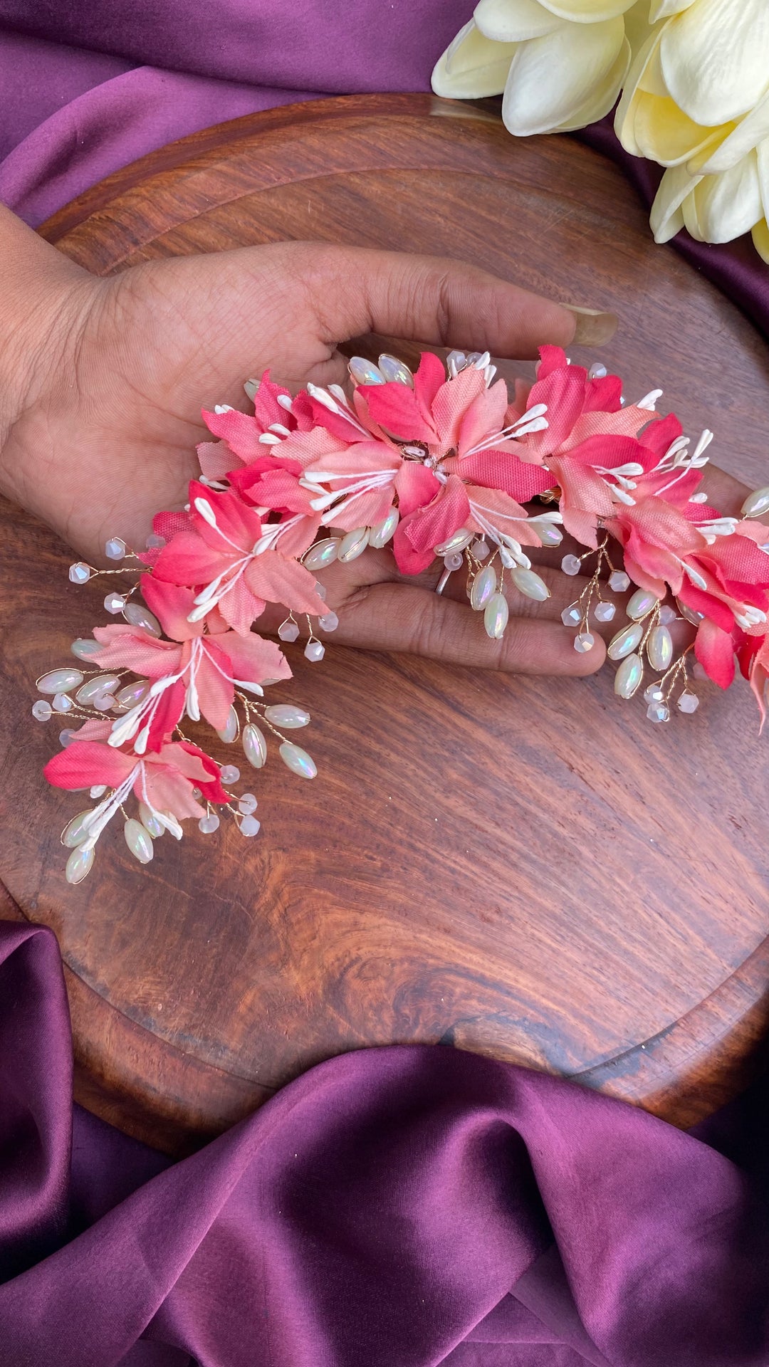 Handcrafted Hair Accessory Flower - Design 134