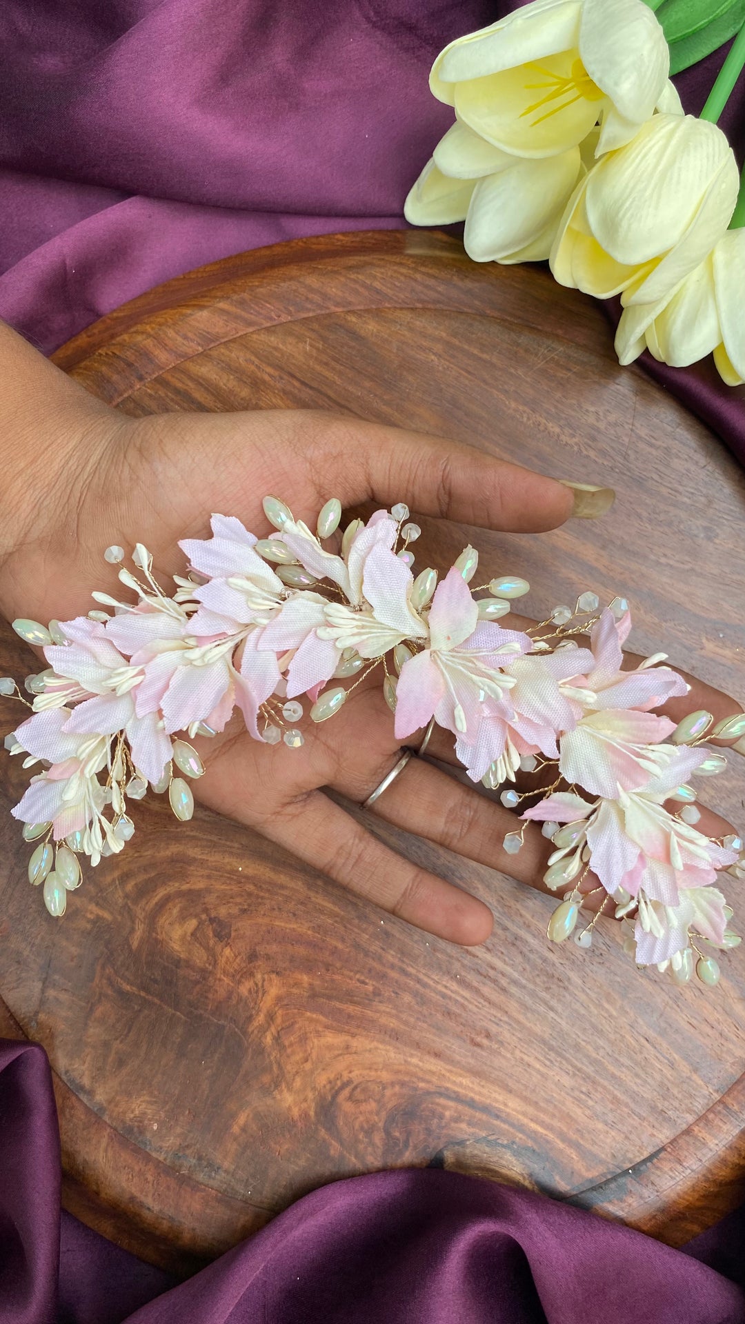 Handcrafted Hair Accessory Flower - Design 137