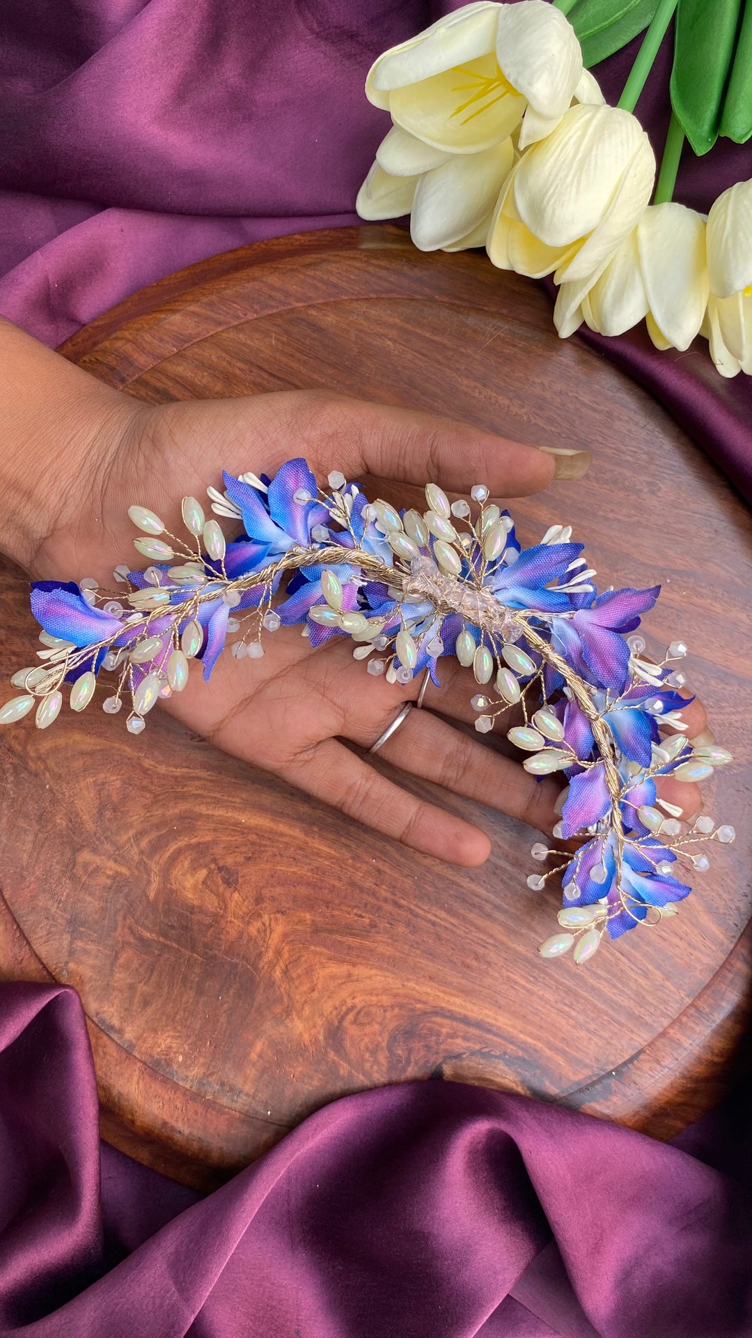 Handcrafted Hair Accessory Flower - Design 138