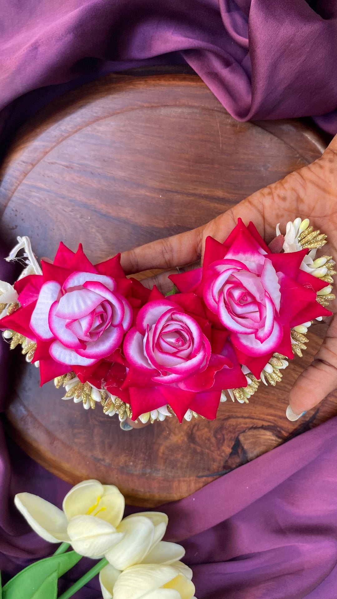Handcrafted Hair Accessory Flower - Design 151
