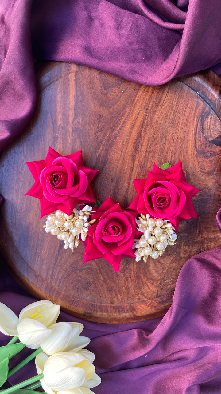 Handcrafted Hair Accessory Flower - Design 155