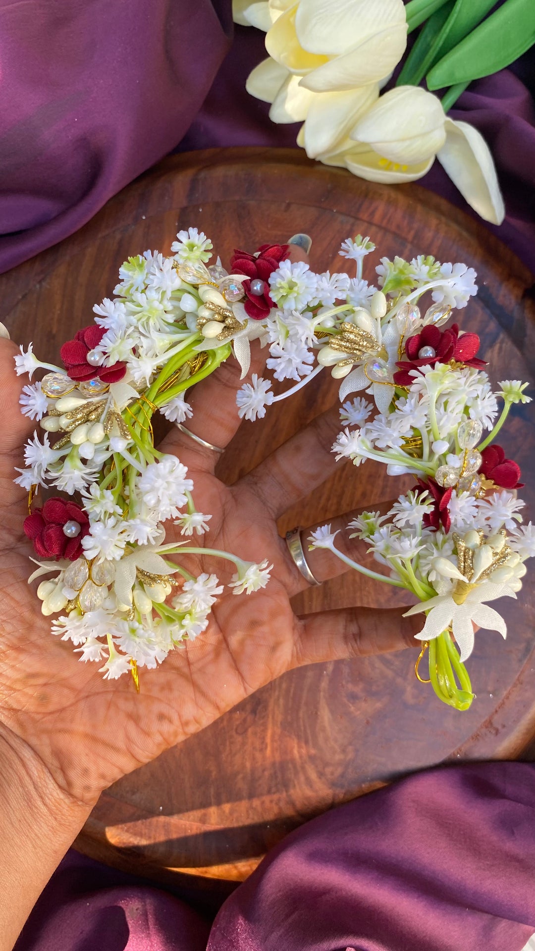 Handcrafted Hair Accessory Flower - Design 157