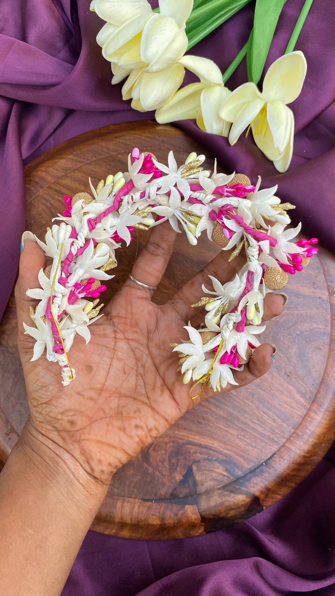 Handcrafted Hair Accessory Flower - Design 158
