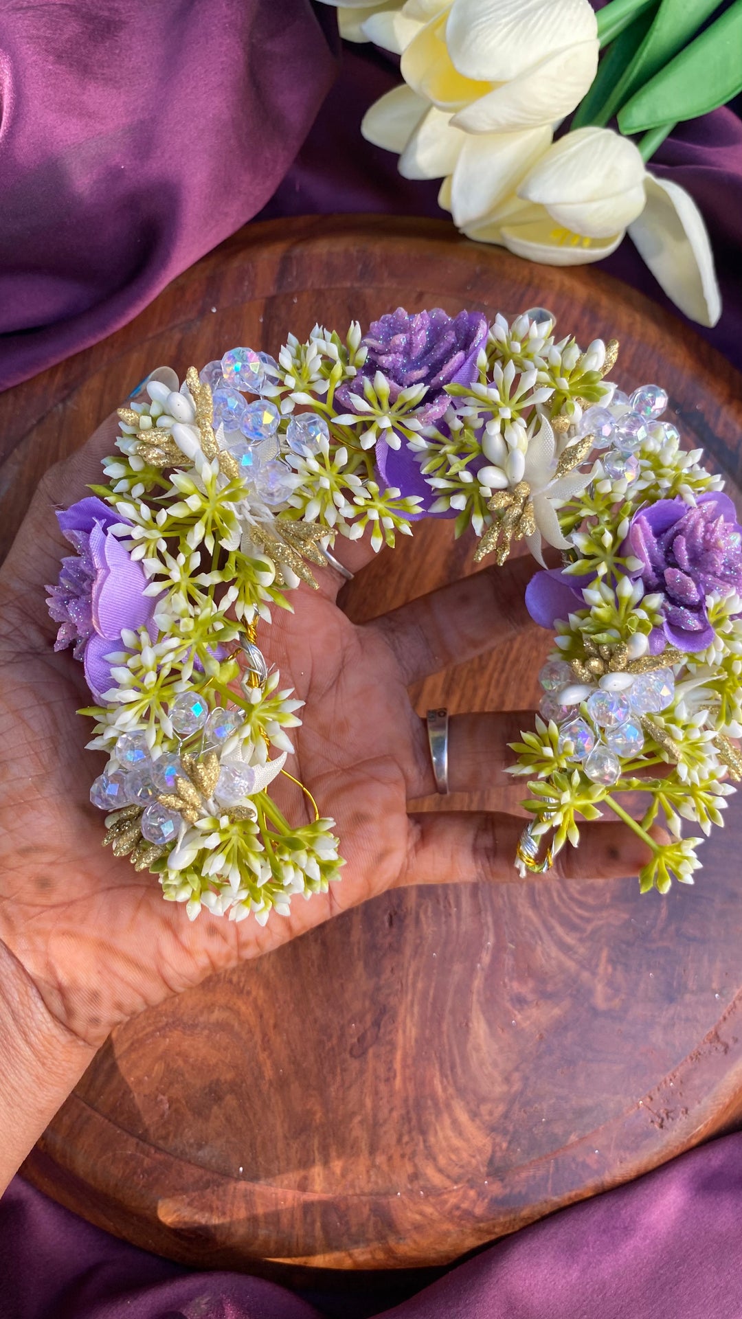 Handcrafted Hair Accessory Flower - Design 161
