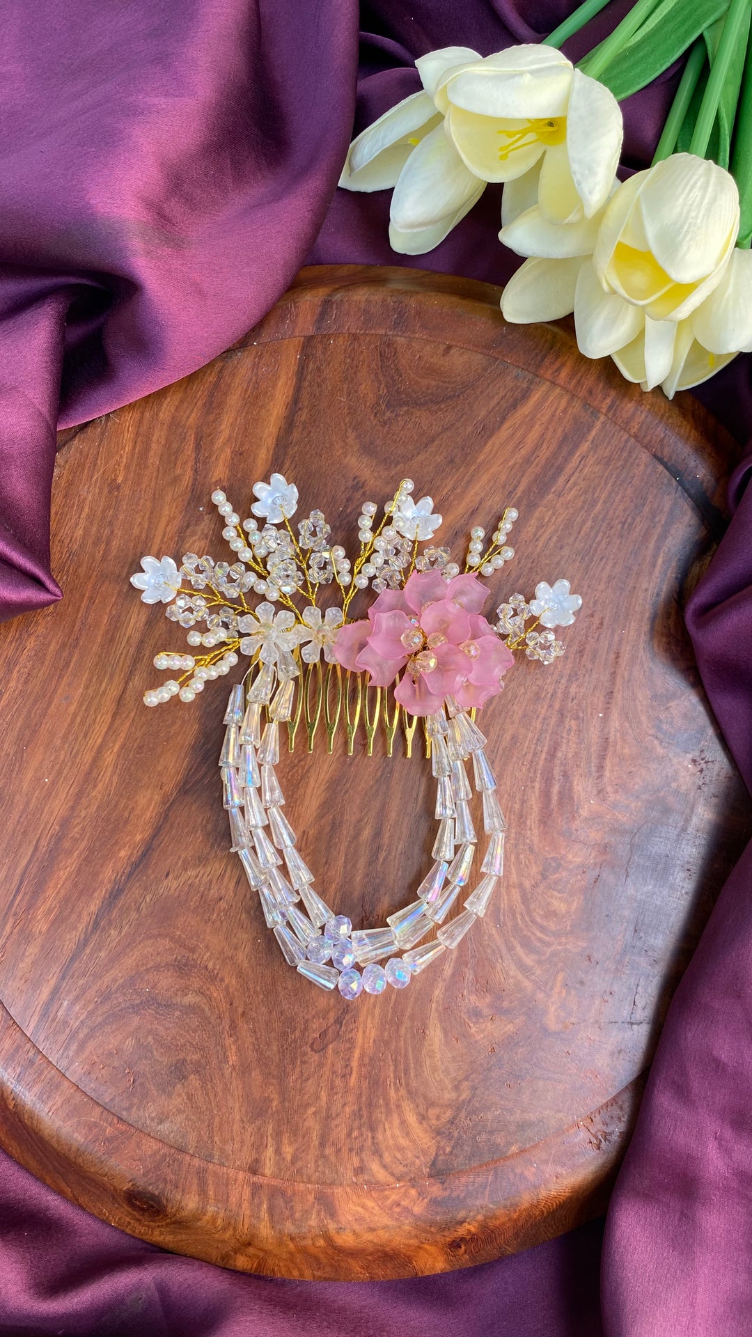 Handcrafted Hair Accessory Flower - Design 162