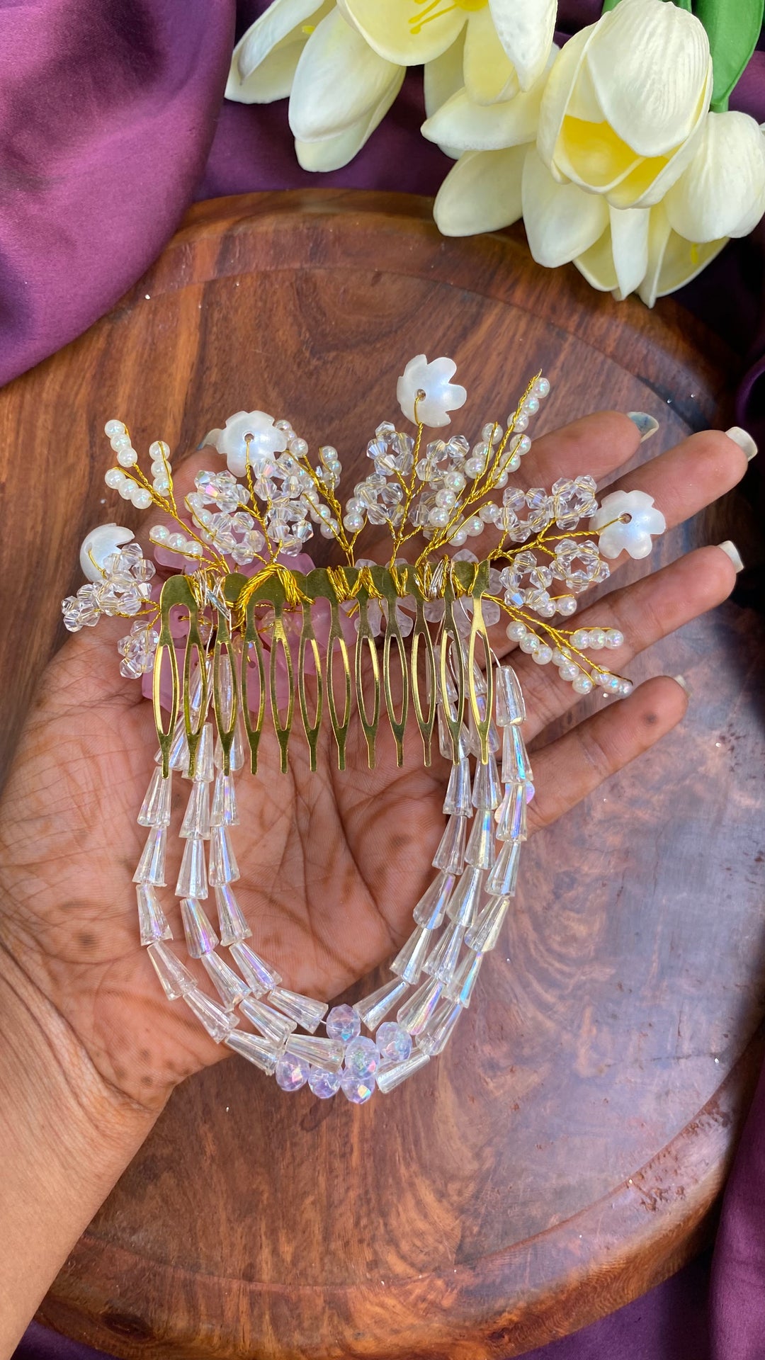 Handcrafted Hair Accessory Flower - Design 162