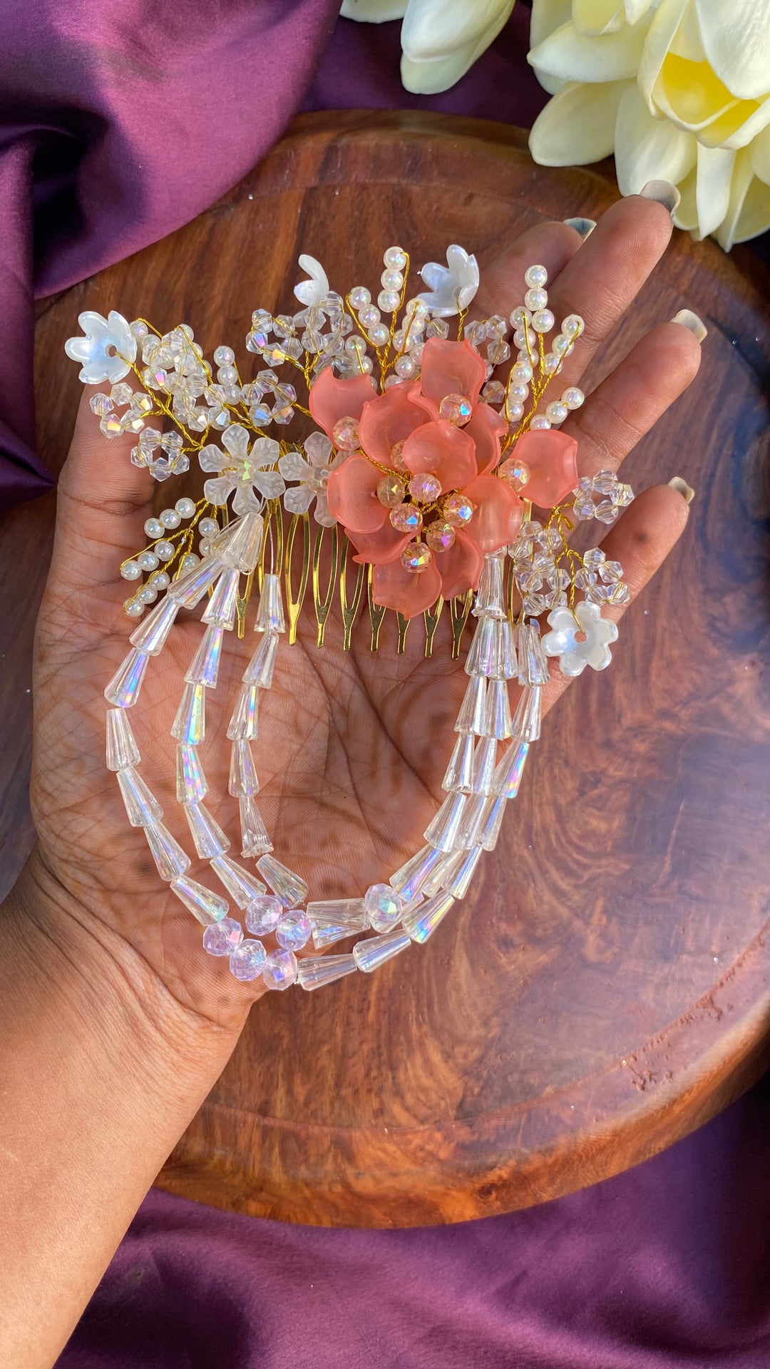 Handcrafted Hair Accessory Flower - Design 163