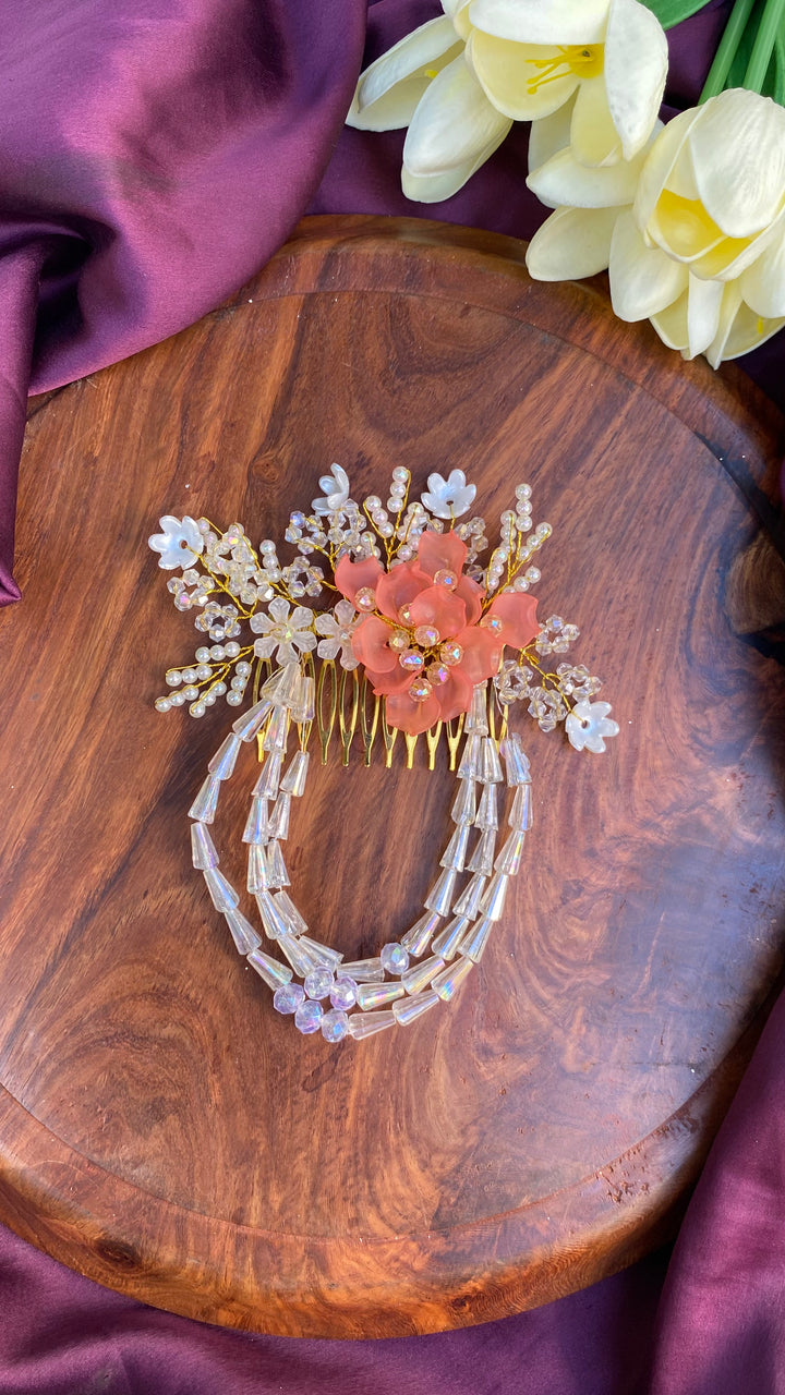 Handcrafted Hair Accessory Flower - Design 163