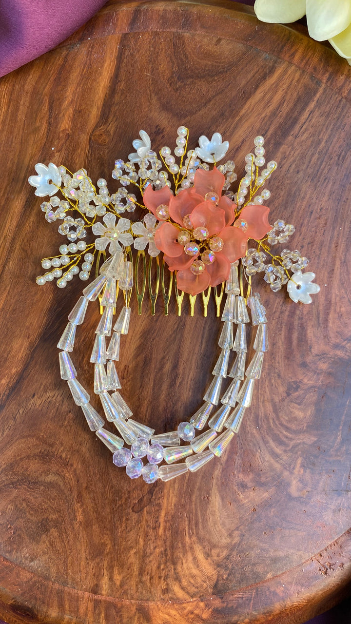Handcrafted Hair Accessory Flower - Design 163