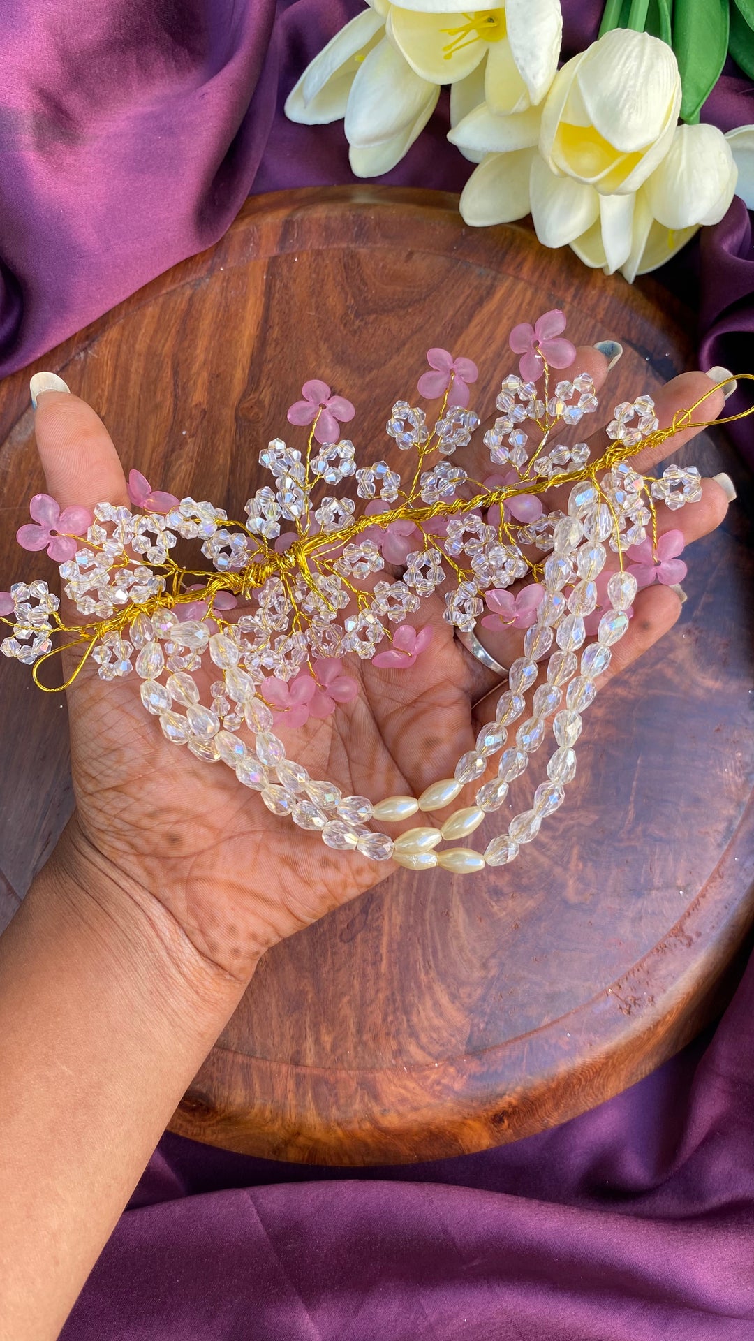 Handcrafted Hair Accessory Flower - Design 165
