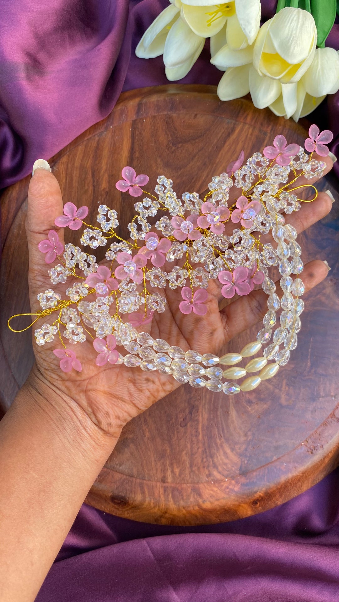 Handcrafted Hair Accessory Flower - Design 165