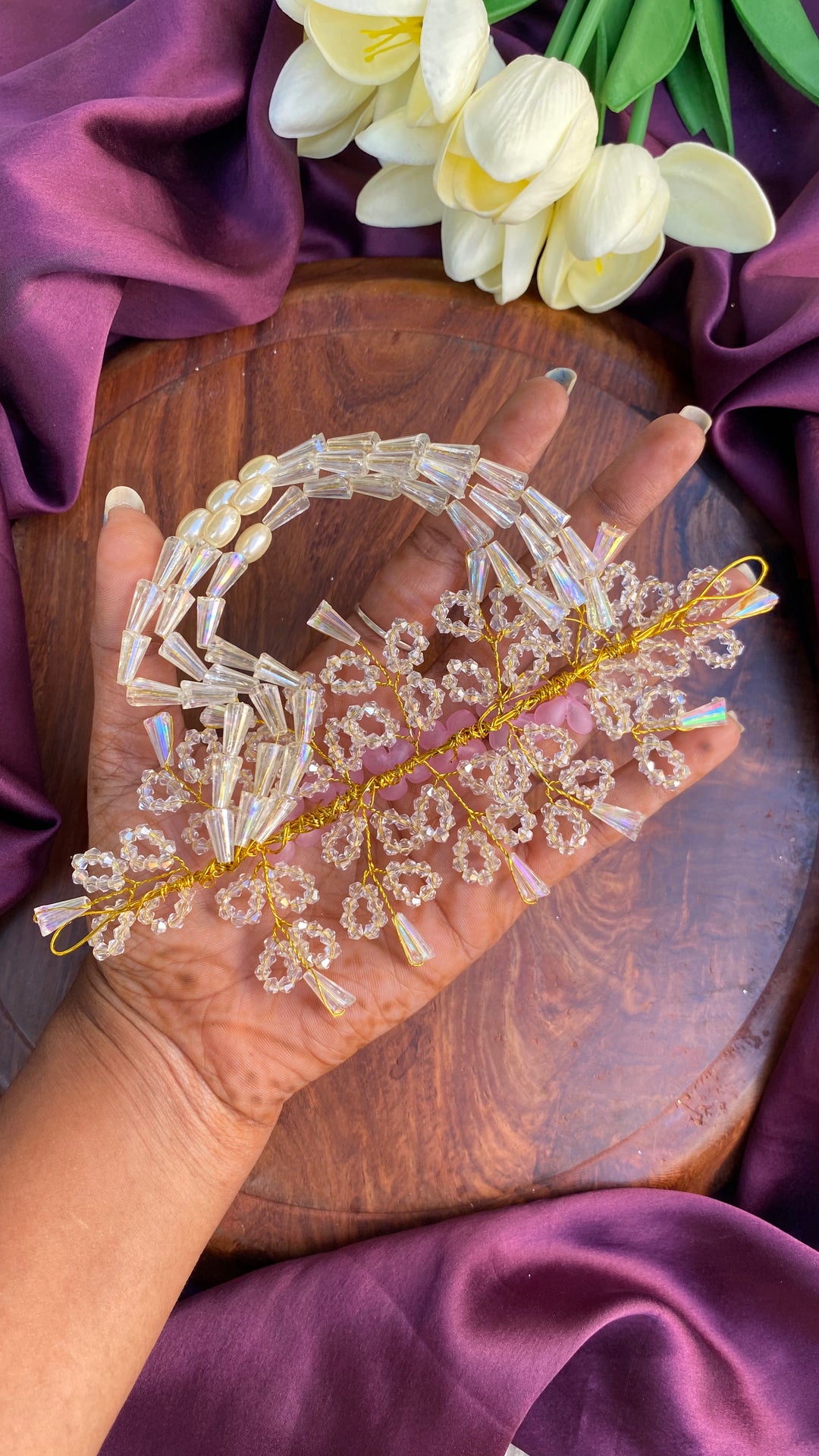 Handcrafted Hair Accessory Flower - Design 166