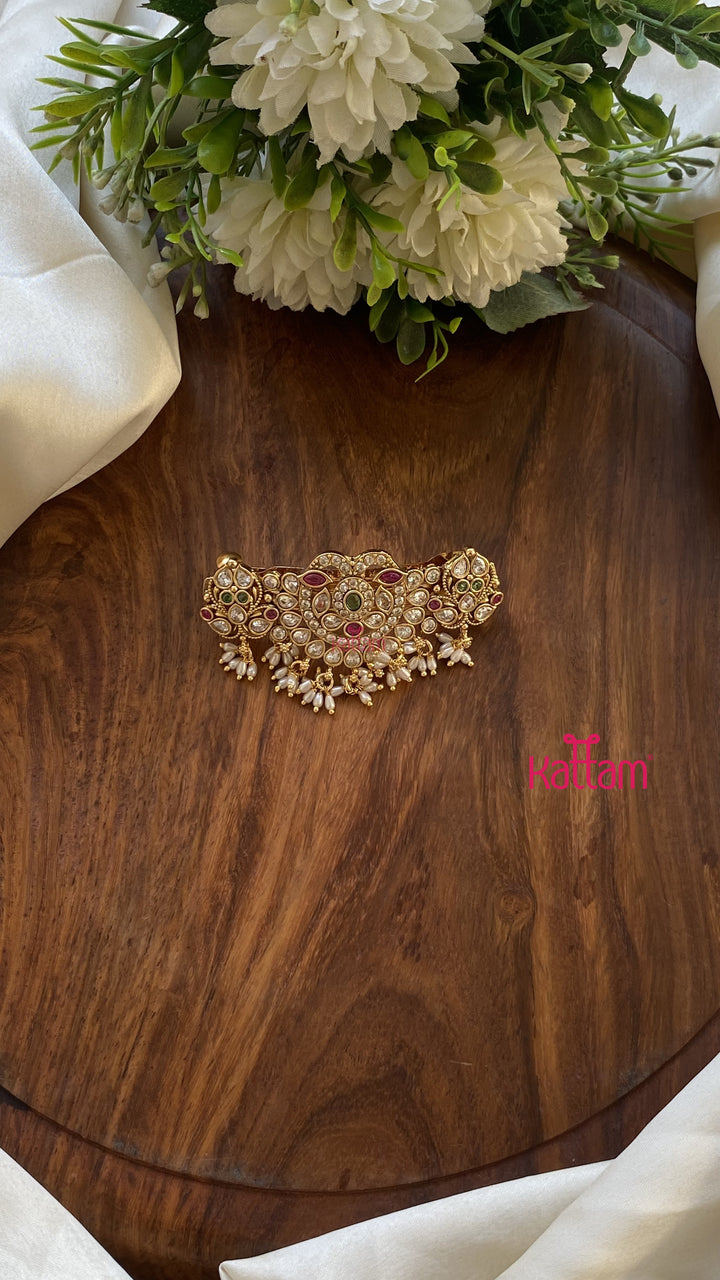 Multistone Peacock RicePearl Hair Clip