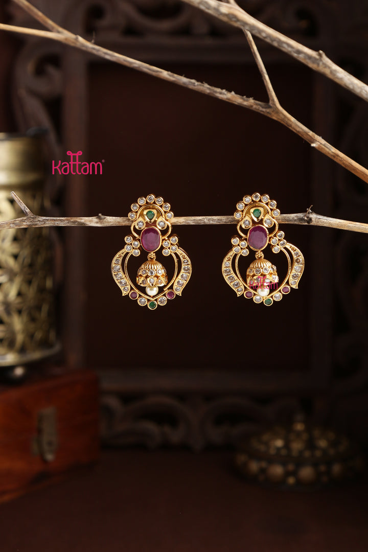 Eyal - Multistone Jhumka Drop Earring