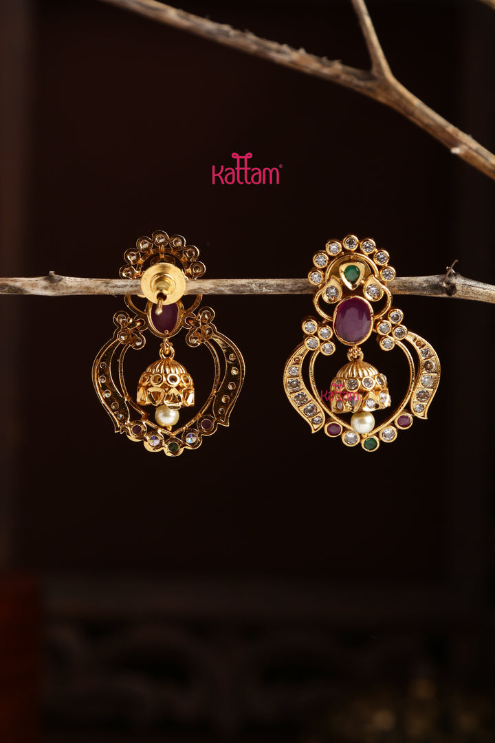 Eyal - Multistone Jhumka Drop Earring