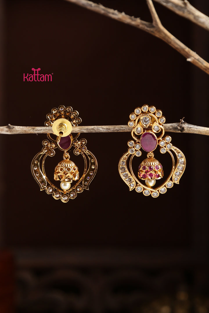 Eyal - RubyStone Jhumka Drop Earring