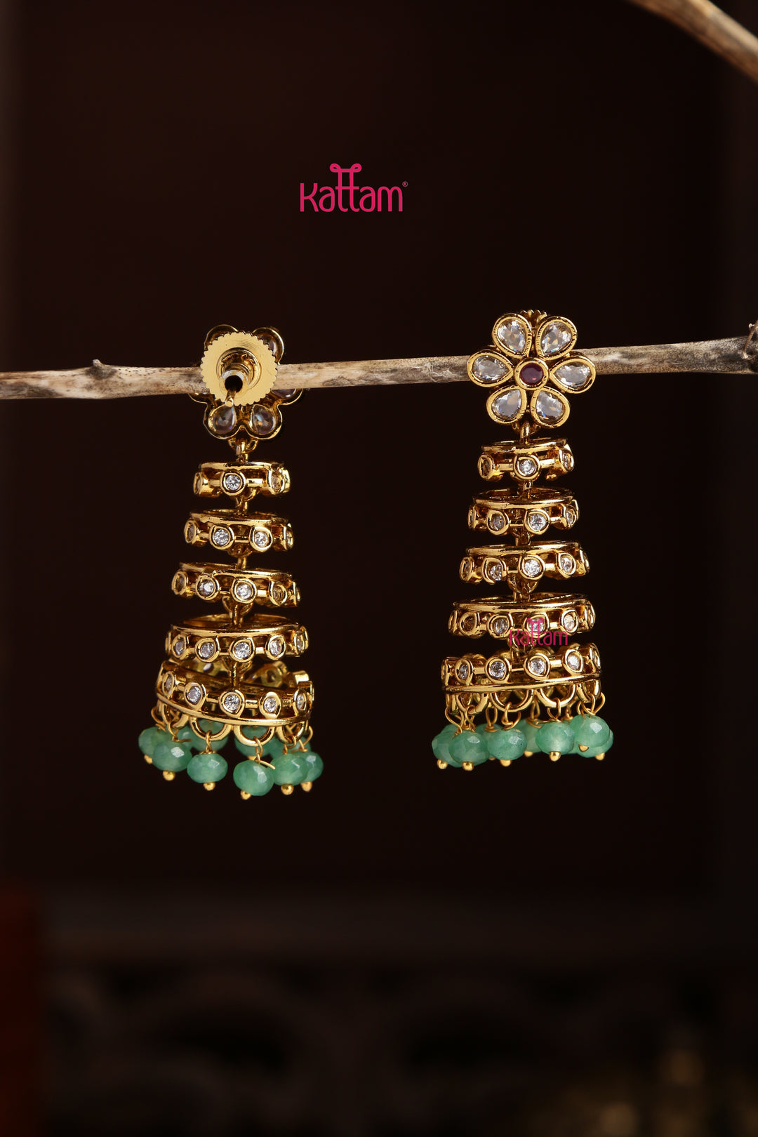 Floral Statement Jhumka - Design 2