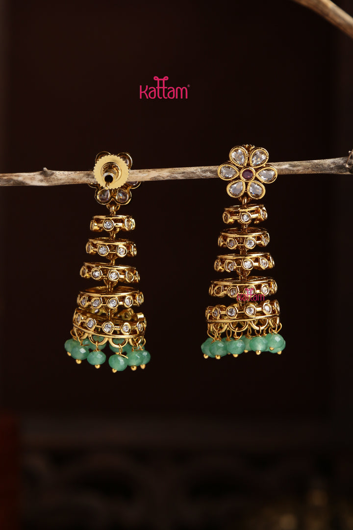 Floral Statement Jhumka - Design 2