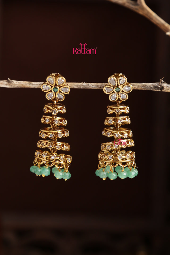 Floral Statement Jhumka - Design 1