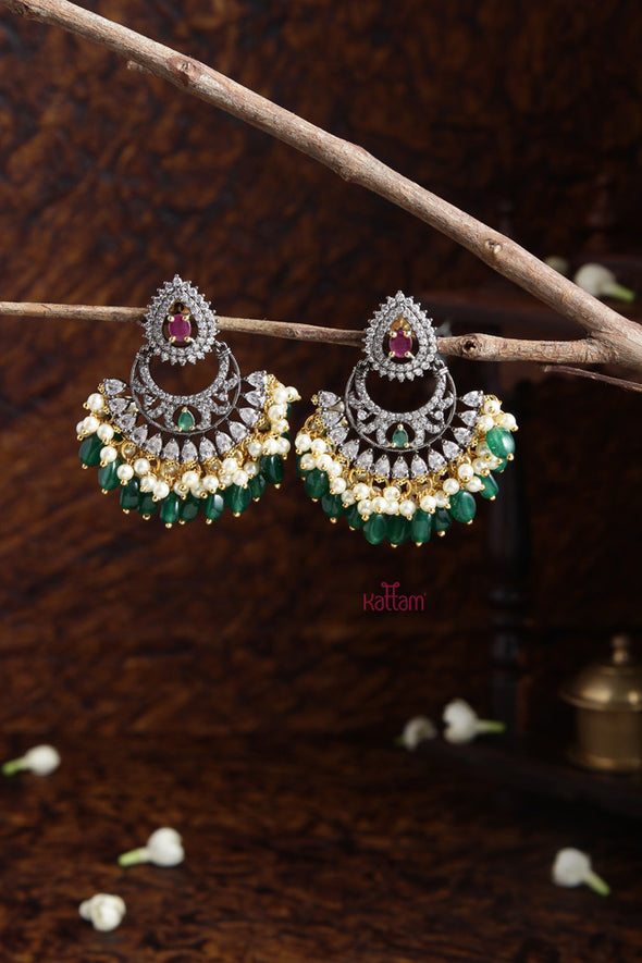 Visha - Mop Glossy Green Stone Necklace
