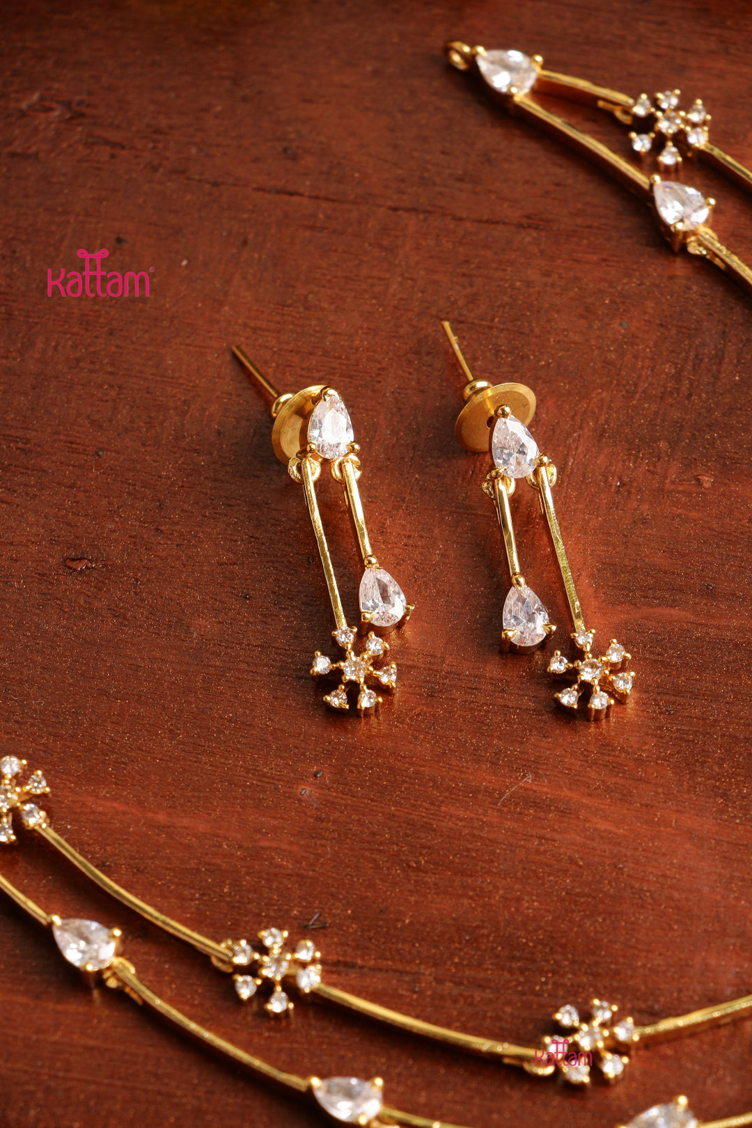 Nakshatra Two Line White Choker