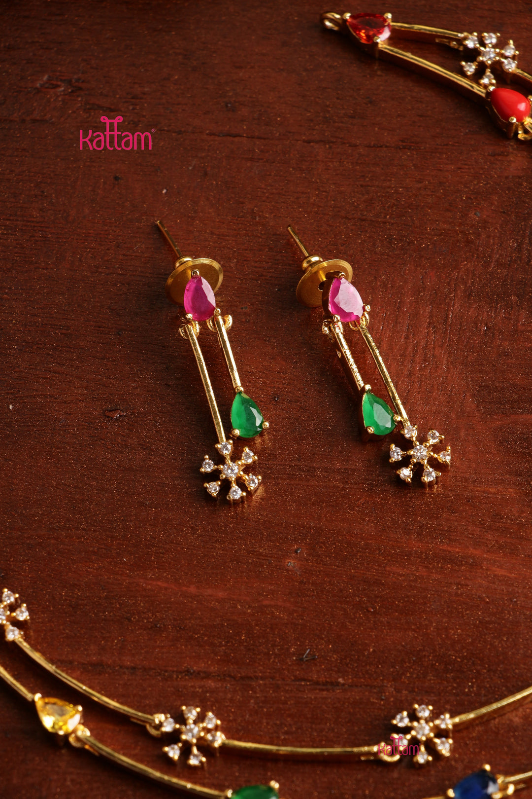 Nakshatra Two Line Multistone Choker