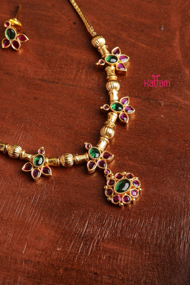 Kemp Leafy Stone Necklace