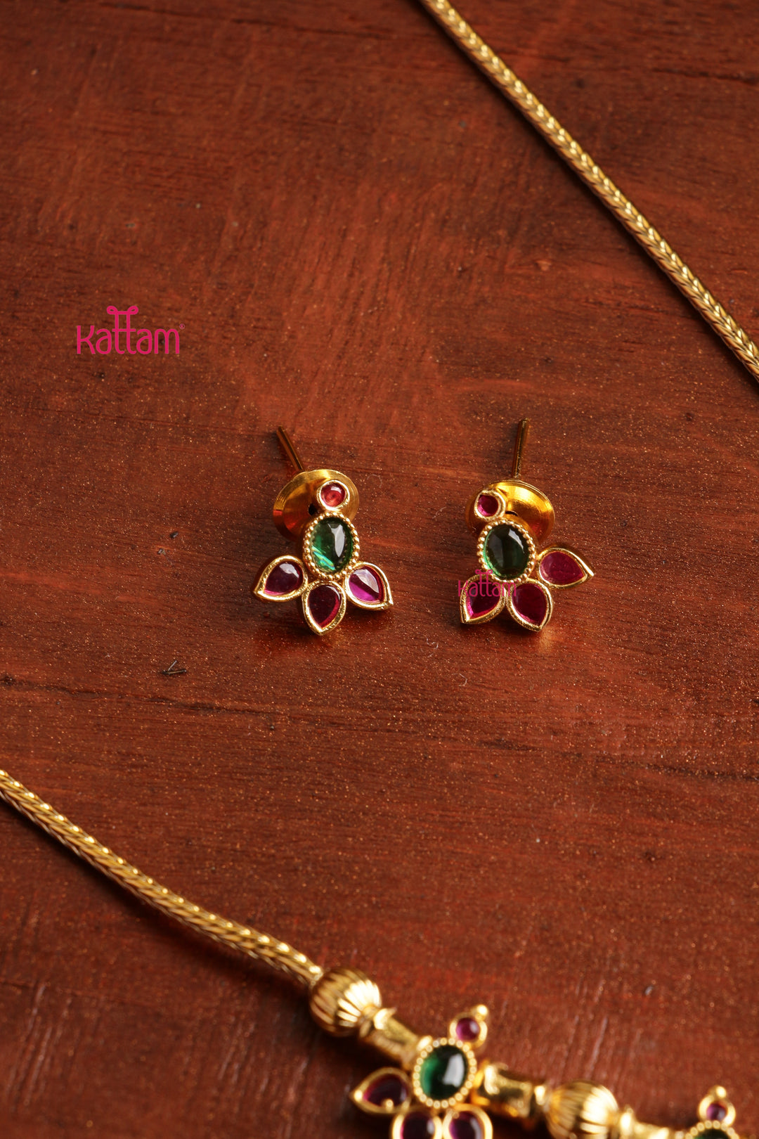 Kemp Leafy Stone Necklace