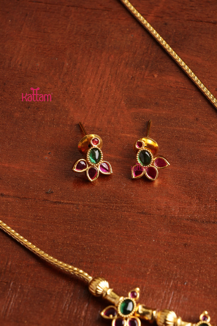 Kemp Leafy Stone Necklace