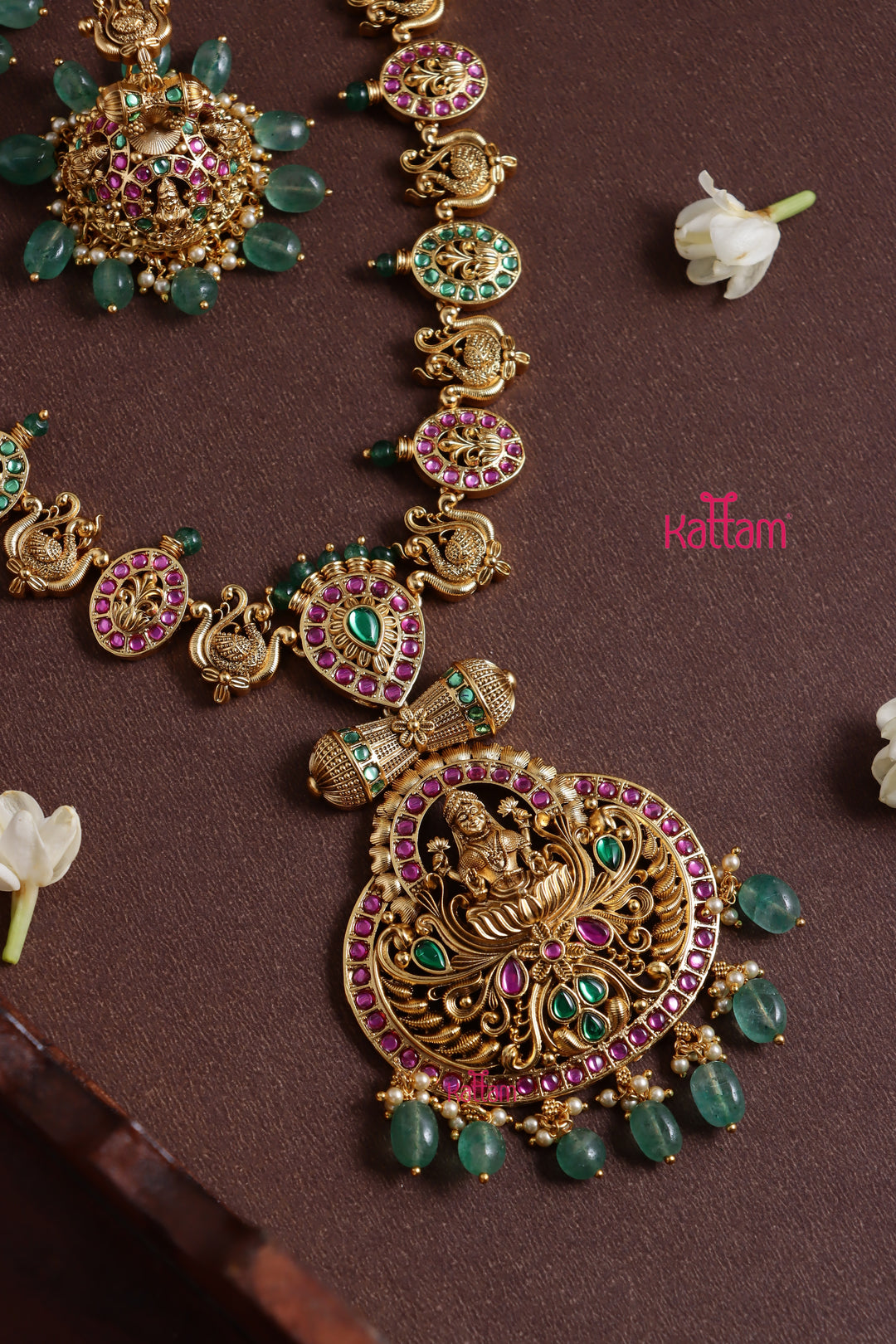 Tamizhini - Goddess Pendant Stone Necklace