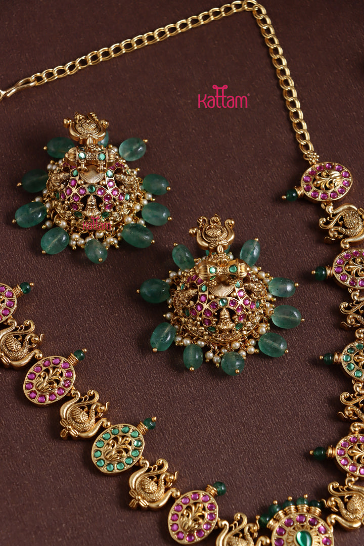 Tamizhini - Goddess Pendant Stone Necklace