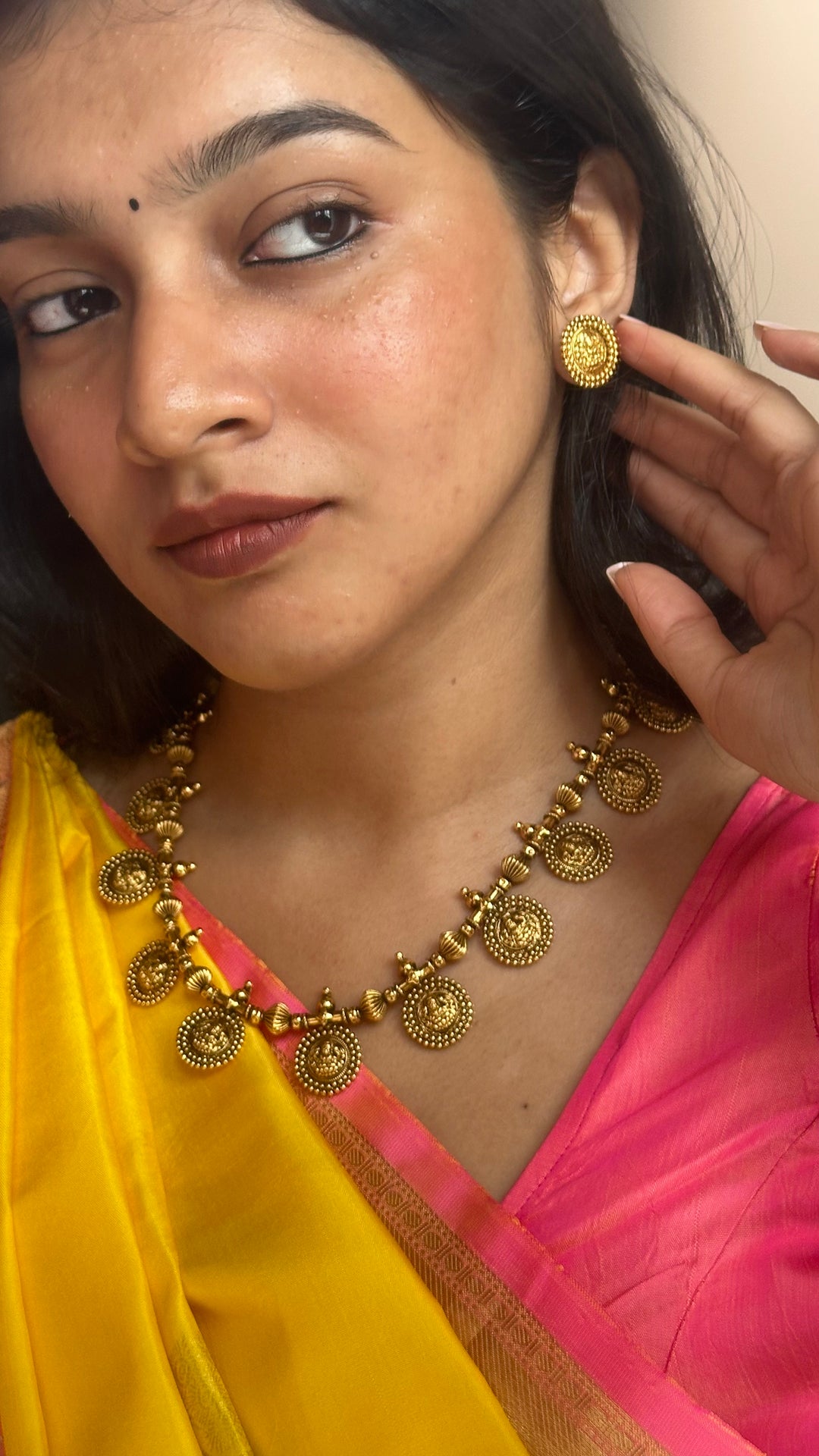 Sakthi - Goddess Lakshmi Coin Necklace