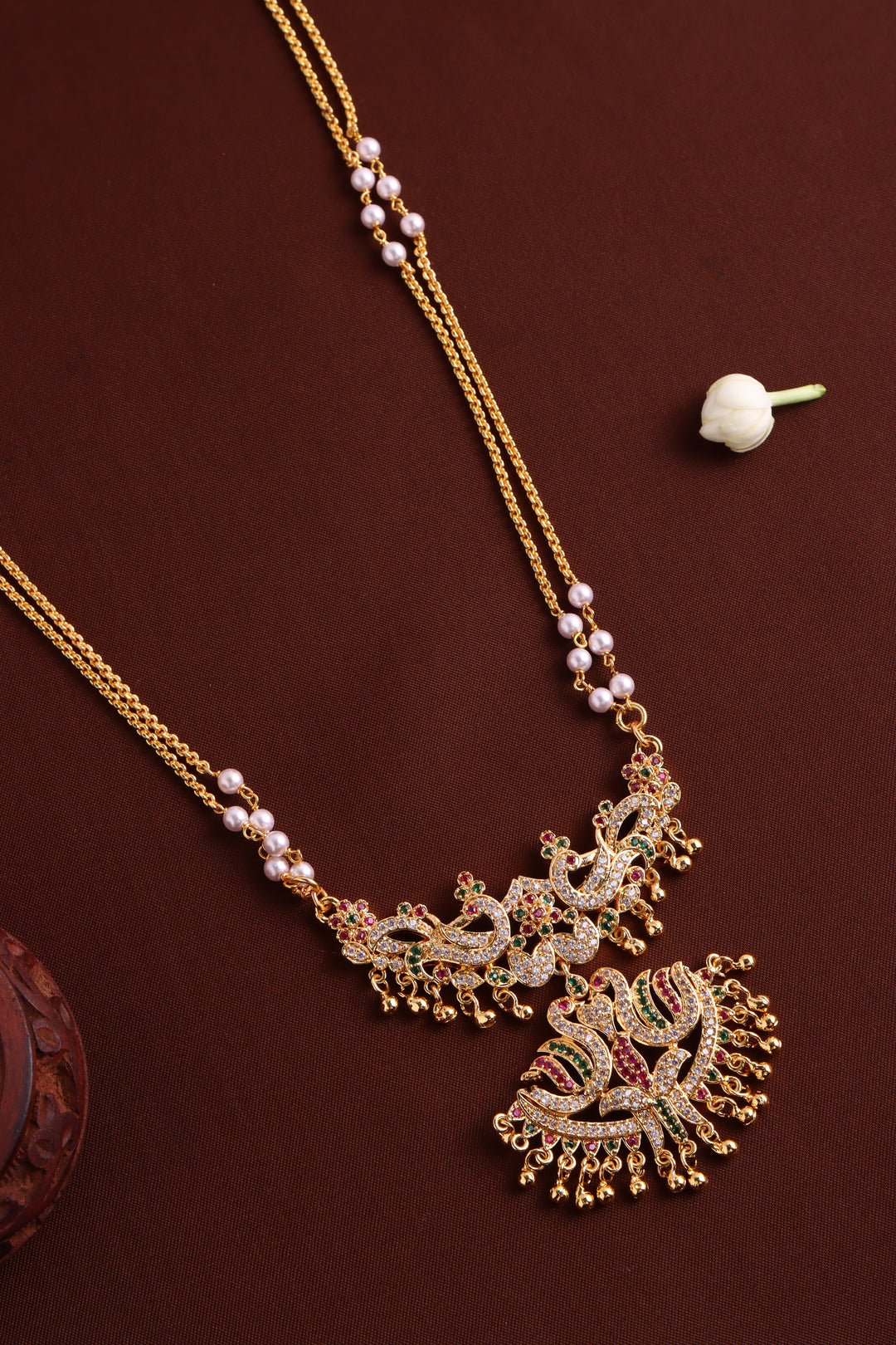 Multistone Peacok Gati Dollar Chain