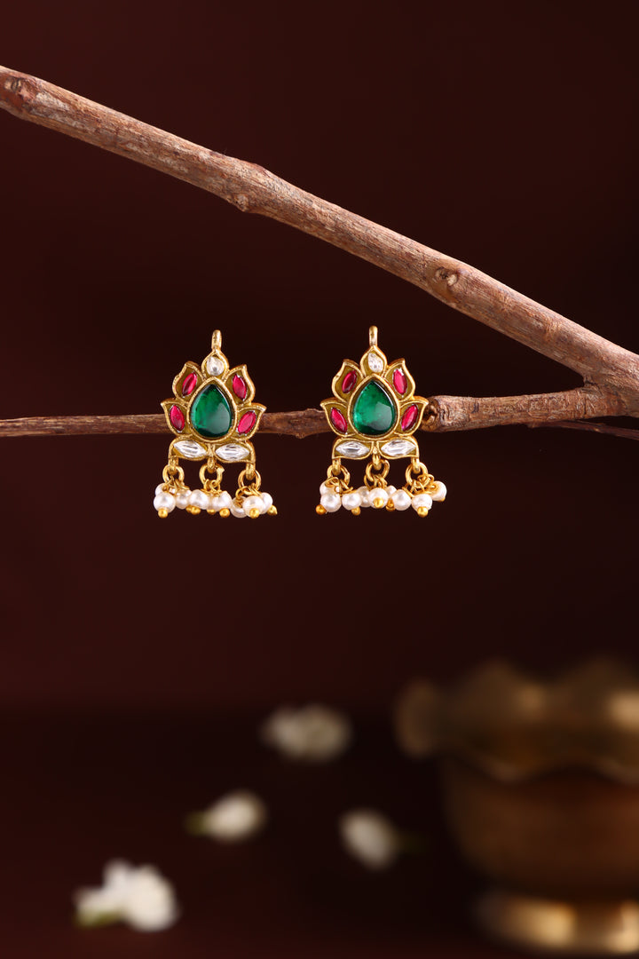 Kundan lotus Earring