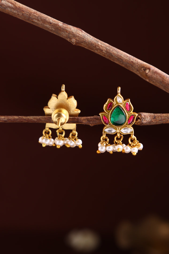 Kundan lotus Earring