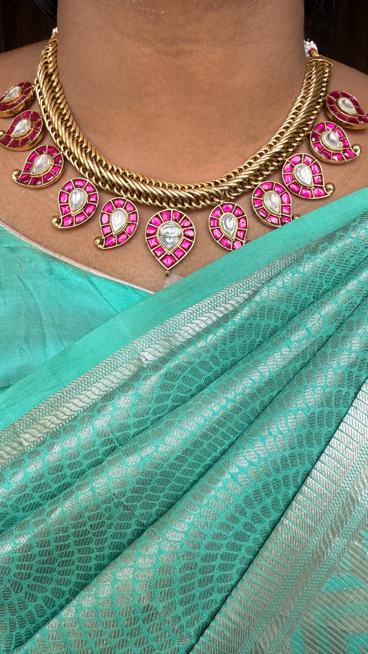 Bhairavi - Kundan Ruby Manga Stone Choker