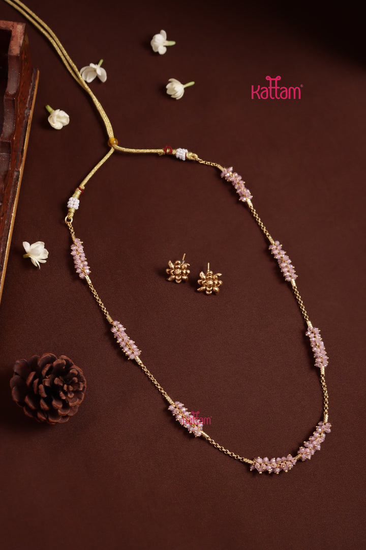 Rangeela - Pastelpink Crystal  Bead Chain