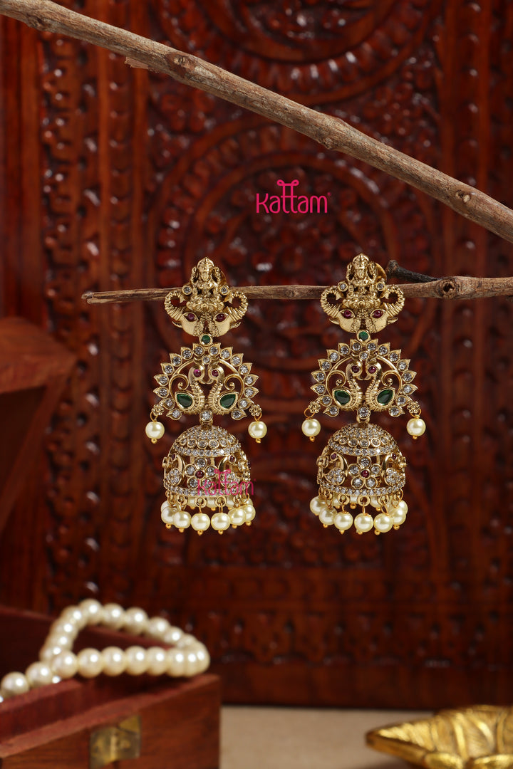 Athiroopa - Goodess Stone Jhumka
