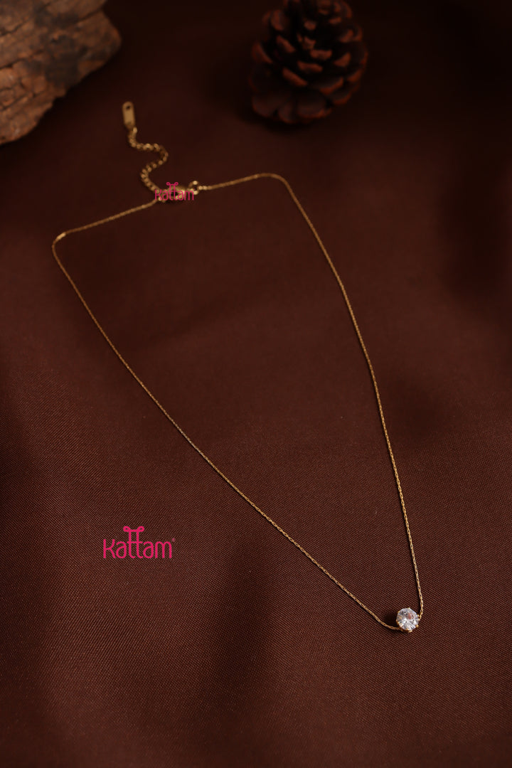 Anti Tarnished Stone Dollar Chain